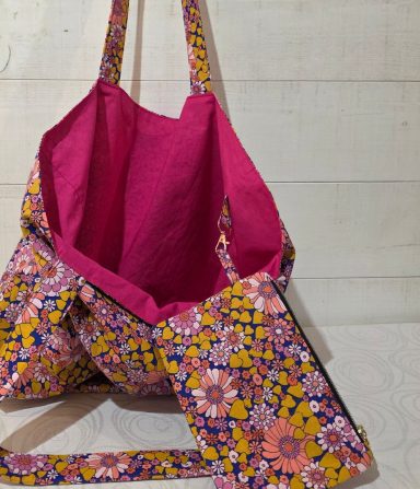 Sac cabas fleuri
